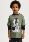 Cotton On License Drop Shoulder Short Sleeve Tee - Lcn Bra Swag Green tupac Hands