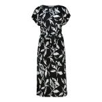 Printed Textured Midi Dress