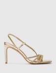 Christine Asymmetrical Diamante Strapping Heel - 40 Gold