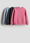 3 Pack Brushed-inside Sweatshirts - Multi
