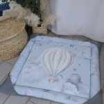 Air Balloon Light Blue Baby Playmat Themed Nursery Floor Mat South Africa