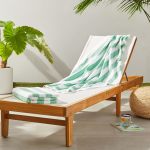 Amazon Basics 100% Cotton Terry Cabana Stripe Pool & Beach Towel Soft & Absorbant 2-PACK Green 76.2CM X 152.4CM