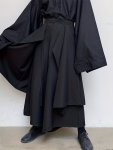 Men's Oversized Loose Fit Pants Japanese Street Style Elastic Waist Leg Trousers With Ruffle Skirt Hem For Party festival Men's