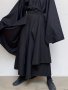 Men's Oversized Loose Fit Pants Japanese Street Style Elastic Waist Leg Trousers With Ruffle Skirt Hem For Party/festival Men's Clothing Plus Size Culotte