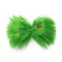 Large Green Furry Hair Bow With Red Heart Women Girls Costume Accessories Christmas Hair Clip Tree Decorations
