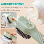 1PC Reusable Multi-purpose Cleaning Brush For Shoes Laundry And Home Surfaces Portable Scrubber For Bathroom Toilet Walls And Be