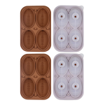 Jumbo Silicone Football Ice Moulds - 2 Pack