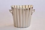 Round Silver Fluted Wine Cooler – 21X23X20CM