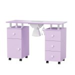 Omysalon Manicure Table Nail Desk For Nail Tech Nail Table Station W electric Dust Collector Makeup Storage For Beauty Salon Ace