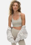 Seamless Medium Support Sports Bra With Drymove - Light Beige Marl