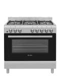 ELBA Essential 90CM 5 Burner Gas Stove & Gas Oven - Stainless Steel