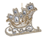 Plastic Platinum Sled Hanging Ornament 9.4CM