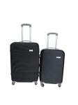 Smte 2 Piece Hard Shell Luggage Set 22 Inch & 26 Inch Black With Keychain