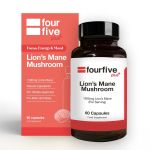 Fourfive Lions Mane Mushroom 1500MG 60 Capsules For Cognitive Health