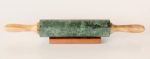 Green Marble Rolling Pin With Wooden Handles & Rest 41CM