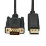 Gizzu 1080P Displayport To Vga Cable 1.8M Poly