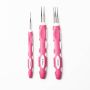 3 Pieces Stainless Steel 0.5MM Dreadlock Crochet Hook Set