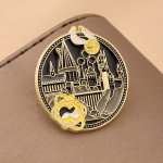 Creative Castle Brooch Pin Brooch For Men & Women Cute Cartoon Style Versatile Jewelry Badge