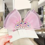 Princess-worthy Hair Accessories For Baby Girls: Adorable Crown Mesh Bow Hair Clips Ideal Choice For Gifts