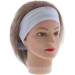 Disposable Stretch Headbands With Hook & Loop White 100 PACK