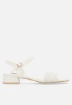 Madison Georgia Block Heel - White
