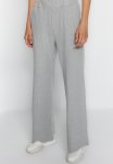 Wide Leg relaxed Fit Ribbed Knitted Sweatpants - Gray