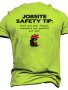 Men's Funny Jobsite Safety Tip Print T-Shirt - Comfortable Graphic Tee For Summer Perfect For Work Or Play