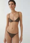 Metallic-detail Bikini Briefs - Green
