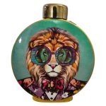 Habitat Decorative Ceramic Jar With Lid Hipster Lion 28CM