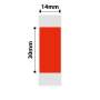 NB389 - NIIMBOT - B18 / N1 - 14X30MM - 190 RED LABELS