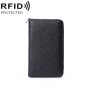 1659 Rfid Anti-magnetic Anti-theft Passport Bag Document Bag Wallet Black