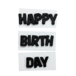 Black Happy Birthday Letters