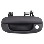 Trq Front Left Exterior Door Handle Black Drivers Side Compatible With 1994-2001 Dodge RAM 1500 1994-2002 RAM 2500 3500 CH131010
