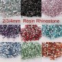 1000pcs/bag Round Flat Back Rhinestones Multi Colors Crystal Beads For Jewelry Making DIY Nail Art Glass Stones 3D Design Glitter Manicure Clothes Bag Shoes