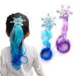 1PC Girl's Snowflake Colorful Wig Fairy Girl's Party Cosplay Wig Ideal Choice For Gifts