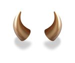 Helmet Flair Magneatohz Gold Devil Horns For Helmet Made In Usa Magnetic & Interchangeable Horns For Motorcycle Bike & Ski Helme