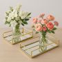 2PC Decorative Mirror Trays Gold