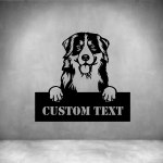 Bernese Mountain Dogs With Custom Text - 450MM Grey