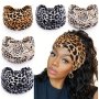 1pc Fashionable Leopard Print Yoga Headband For Women - Wide Knot Absorption Sports Turban For Fitness And Hair Accessories