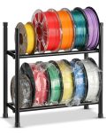 Desktop 3D Printer Filament Storage Rack - Tabletop 2-TIER Stackable Organizer For Filament Spools Holds 6 Spools Per Layer Expa