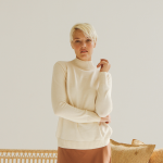 Thyme Cotton Mock Neck Knit - Light Stone XL