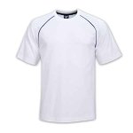 Raglan Trim T-Shirt – White navy – While Stocks Last