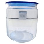 Flat Lid Glass Jar Blue 750ML