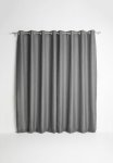 Slub Lined Eyelet Curtain 2 Pack - Charcoal