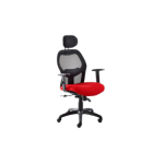 Xenon High Back Netted Chair Fabric With Headrest Full Black