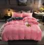 Smte Striped Duvet Cover Set Pink With Keychain