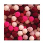 10MM Pink Assorted Pom Poms 120PCS