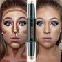 Double-headed Dual-purpose Contouring Stick Concealer High-gloss Three-dimensional Nose Shadow V Face Contour Long Lasting Waterproof