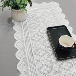Modern Simple White Lace Table Runner - Nordic Style Dining Table Decorative Cover For Coffee Table And Tv Cabinet - Kitchen And