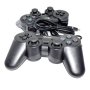 2 In 1 Wired USB Game Controller Dual Analog Gamepad For PC Black